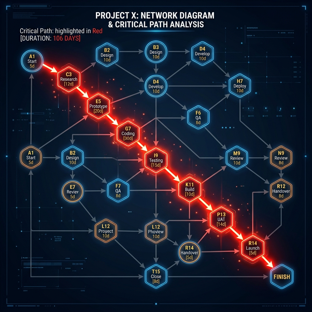 Critical Path Network Diagram