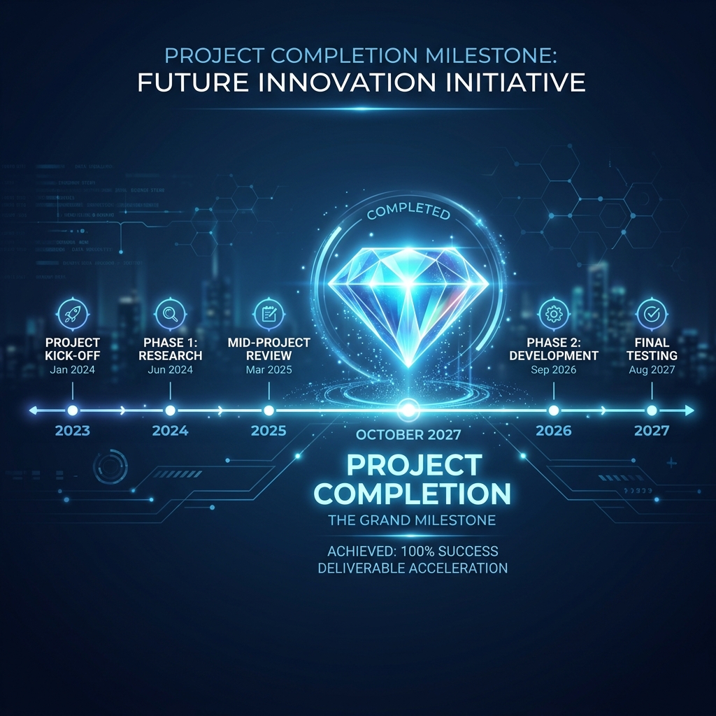Milestone Timeline Diamond Graphic