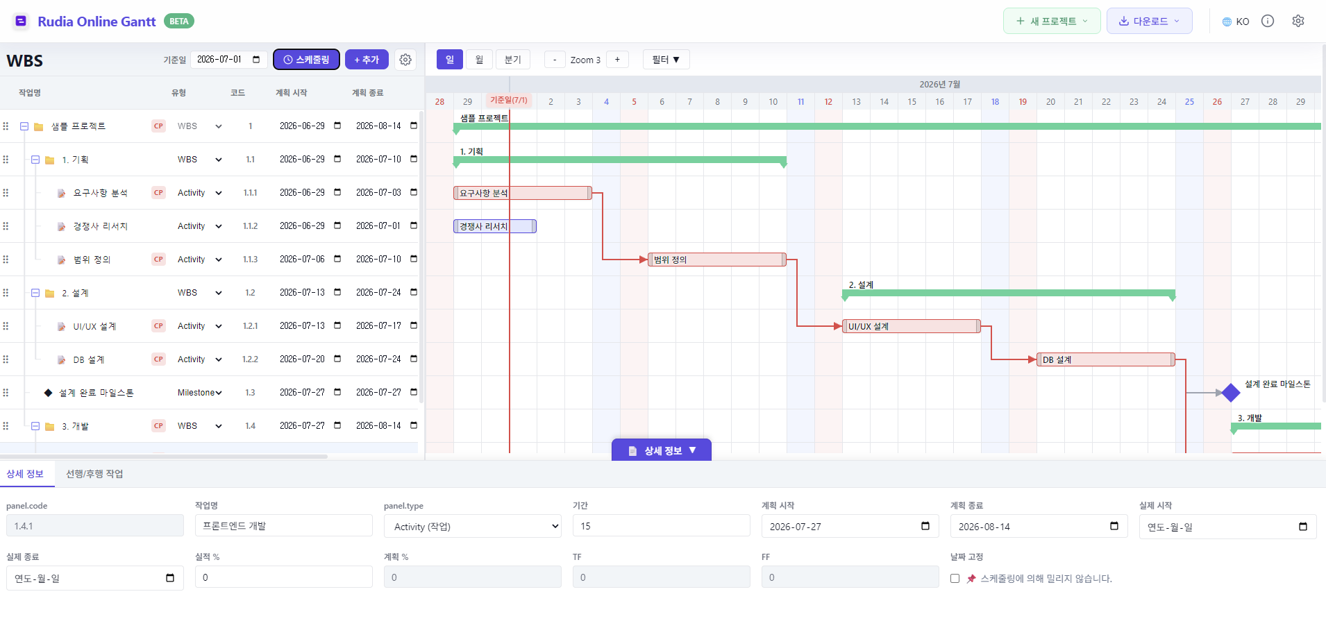 Free Online Gantt